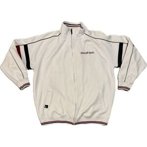 Ecko Unltd Mens Track Jacket White Rhino Logo Full Zip Streetwear Large